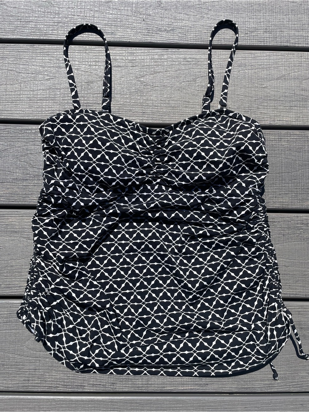Lands End ruched tankini top size 12
